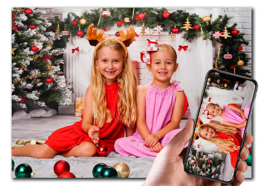 Digital and printed Christmas Portrait